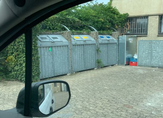 Angeblicher Fundort: Müllcontainer